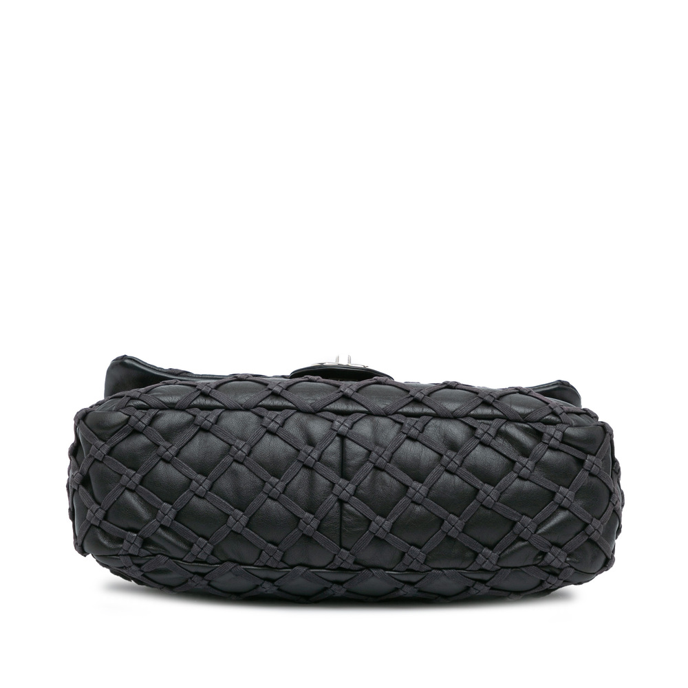 Pre-Loved Chanel Jumbo Calfskin Canebiers Net Flap - Picture 3 of 9